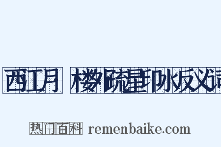 西江月·楼外疏星印水反义词是什么意思的图片